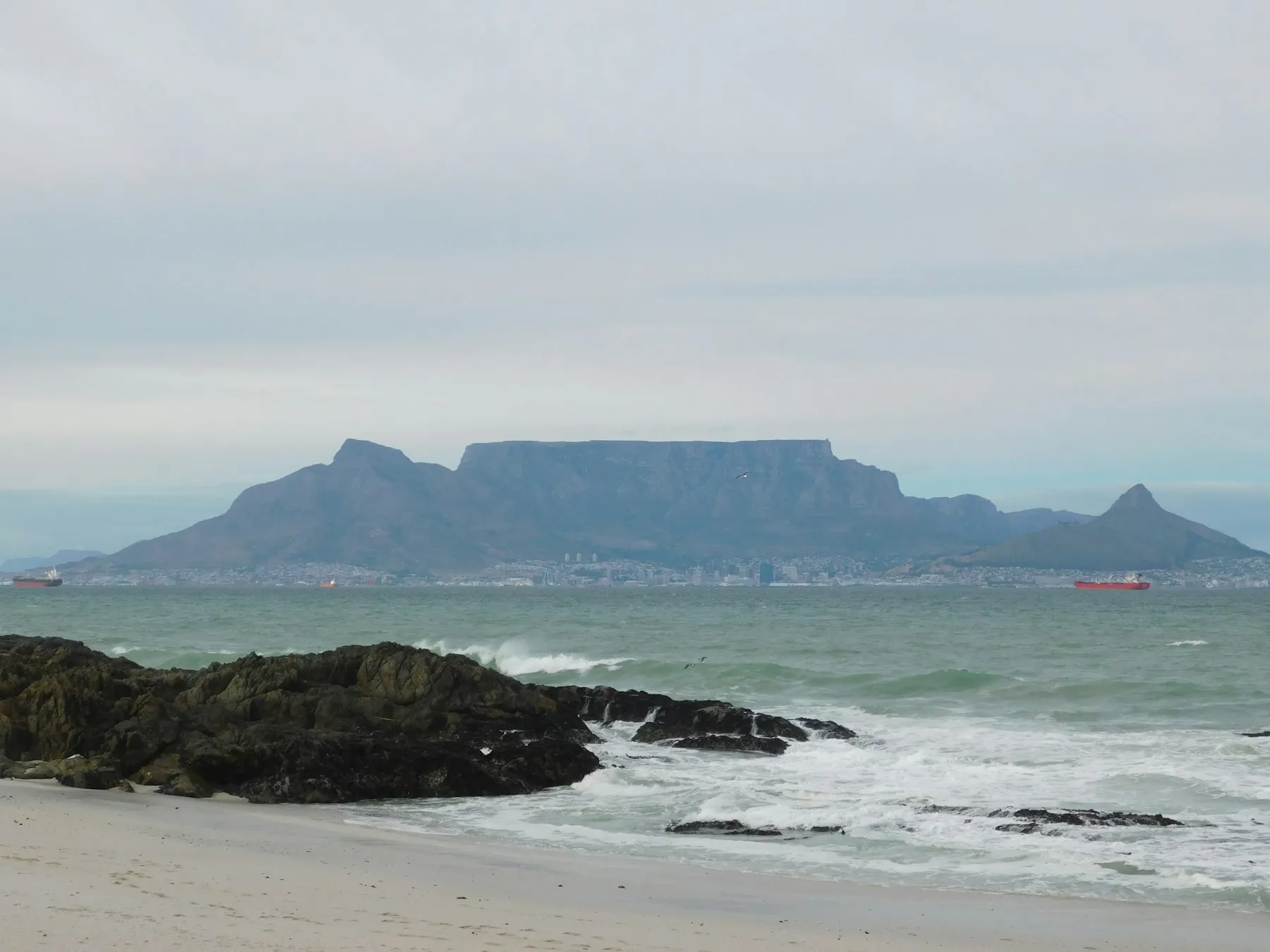 Table Mountain seen across Table Bay from Bloubergstrand